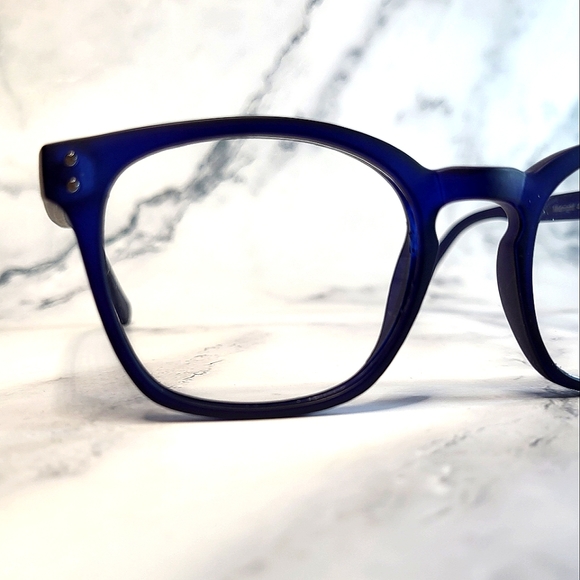 NEW Prescription-ready eyeglass frame, chunky blue, petite glasses 48-20-140 - Picture 2 of 5